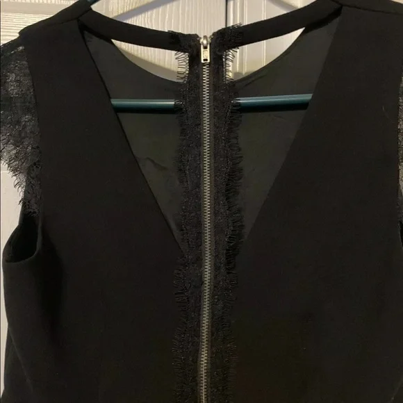 BCBG Generation Black Lace Inset Cocktail Dress 4 - Picture 5 of 5